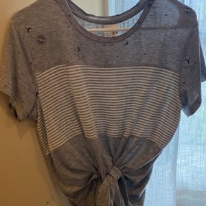 XS Short Sleeve Tie Front Astronomy T-Shirt